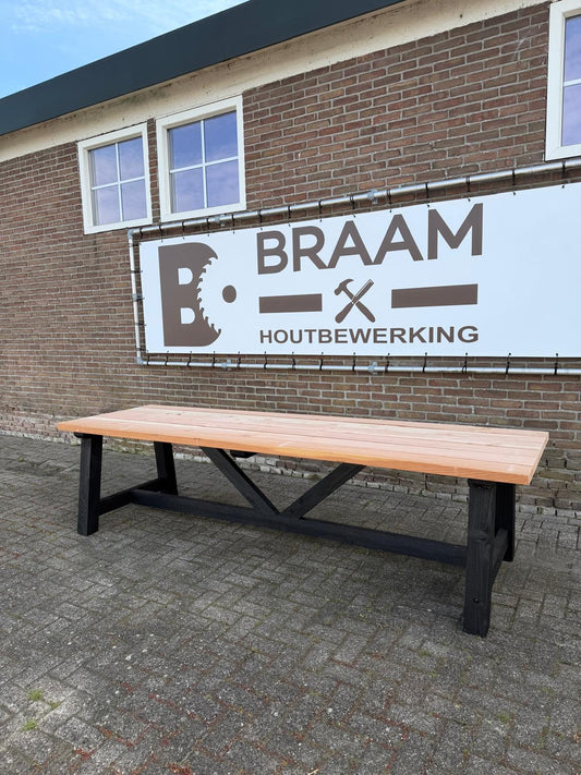 Douglas Tuintafel Frankrijk  (zwart onderstel)